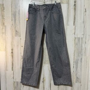 Wild Fable Gray Glitter Women's Wide Straight Leg Jeans NWT